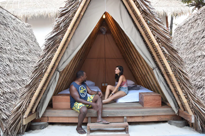 Beach hut accommodation experience